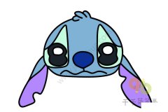 星际宝贝 多愁善感的史迪奇简笔画