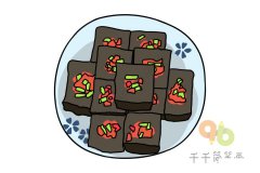 湖南美食 臭豆腐简笔画图片