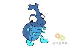 可爱的独角仙简笔画