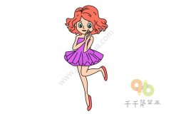 优雅的女孩简笔画怎么画