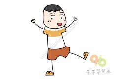 开心的铁头简笔画 米小圈系列