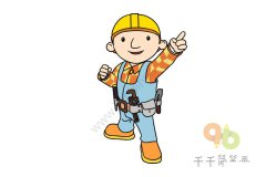 巴布工程师动画片 巴布简笔画怎么画