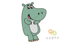 河马简笔画怎么画