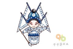 京剧《长坂坡》 赵云简笔画怎么画