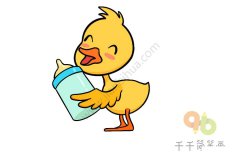 小黄鸭宝宝简笔画