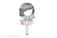 温婉可人的花仙子简笔画