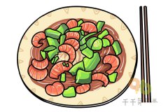 湖南著名小吃 口味虾简笔画