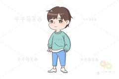 明星人物 陈立农简笔画