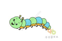 爬来爬去的毛毛虫简笔画图片