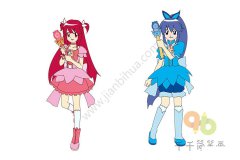 巴拉巴拉小魔仙  美琪美雪简笔画