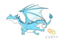 恐龙世界之蓝龙简笔画