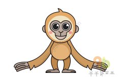 教你画长臂猿简笔画教程