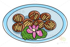 福建泉州风味小吃 土笋冻简笔画