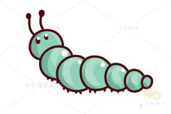 毛毛虫简笔画 儿童轻松学画画