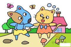 漂亮的美人鱼简笔画步骤图