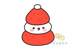 草莓小蛋糕简笔画