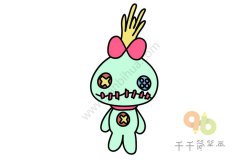 星际宝贝 萌萌的丑娃娃小金简笔画