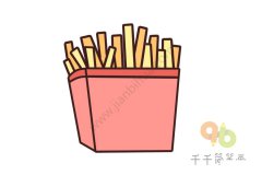 薯条简笔画 吃货们的福利来了
