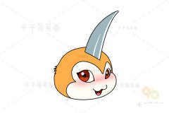 数码宝贝 独角兽简笔画