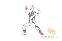 帅气的暗黑迪迦奥特曼简笔画
