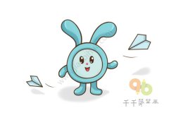 瑞奇宝宝小兔子跳跳简笔画步骤图