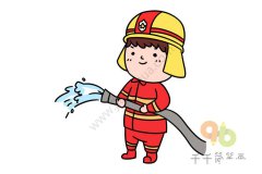 消防员简笔画怎么画