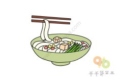 陕西美食 如何画凉皮简笔画