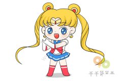 月野兔简笔画步骤图