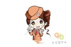 手游第五人格之求生者空军 游戏简笔画