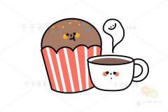 纸杯蛋糕简笔画