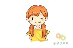 搞怪的小姑凉简笔画