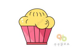 纸杯蛋糕简笔画怎么画