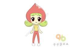 水果宝贝桃老师简笔画