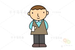 服务员简笔画 轻松学会