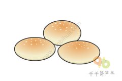 美味酥饼简笔画
