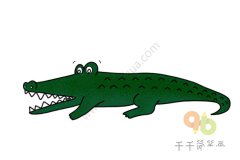 教你画鳄鱼简笔画怎么画