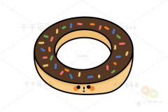 美国甜甜圈简笔画
