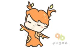 树怪简笔画步骤图