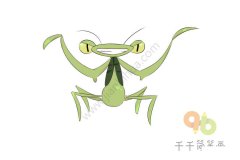 水果宝贝螳螂简笔画