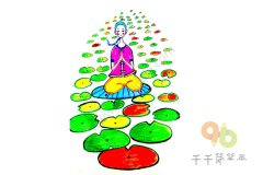 佛系妞妞禅修图
