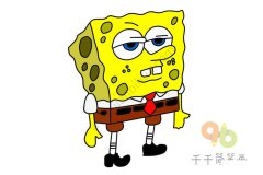 沮丧的海绵宝宝简笔画