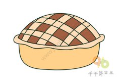 美味可口的苹果派简笔画