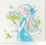 治愈系少女插画，柔美可爱的小姐姐