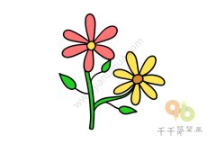 花朵简笔画图片 简单好画