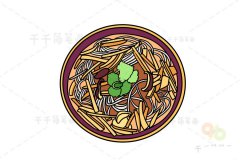 福建美食 延平笋燕简笔画