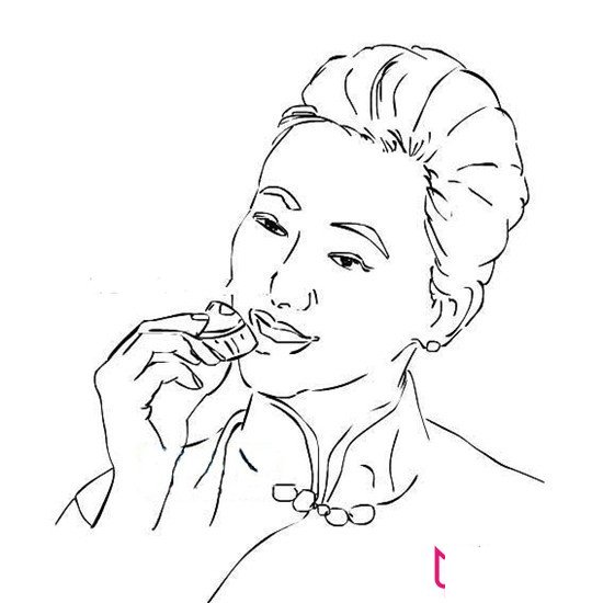 中秋节吃月饼简笔画图片