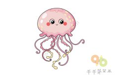海月水母简笔画图片