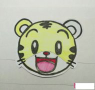 动物简笔画图片，老虎头像简笔画