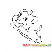 简笔画│高兴的小狗1