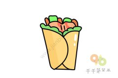 简单的卷饼简笔画图片